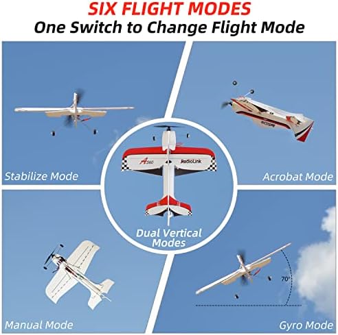 Radiolink A560 PNP RC 3D Airplano com 6 modos de vôo, controlador de vôo BYME-A GYRO E MOTORLES DE PINCULHADO, CHARGER