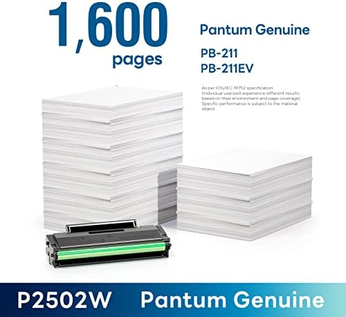 Pantum P2502W Impressora a laser preto e branco com impressão sem fio, tamanho compacto, 23 páginas por minuto