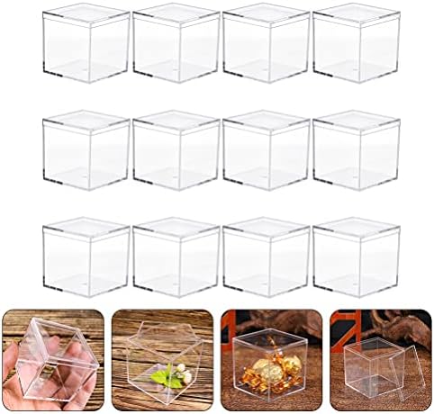 Recipientes de buffet de organizador de brinquedos 12pcs recipientes de armazenamento de plástico caixas de armazenamento transparentes