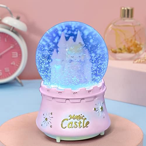 Garota Dream Crystal Ball Ball Angel Wings Music Box Drift Snow Turn Resina Ornamentos do Dia dos Namorados Presente 30ml QR1