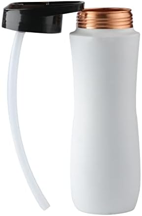 PERILLA HOME Garrafa de cobre pura com Sipper & tampa 25,37 oz ayurvédico garrafa de água multiuso para academia, viajando,