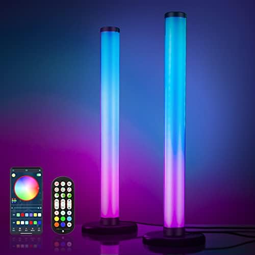 LuxCeo 2Pack Smart LED Light Bar, RGB Gaming Light Bars com modo de música, aplicativo, controle remoto expandem iluminação