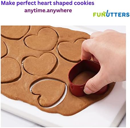 Conjunto de cortadores de biscoitos do coração, 4,5 '', 3,5 '', 2,75 '', 2 '', 1,25 '', divertido férias no coração dos namorados, cortadores de biscoitos, biscoitos de Natal, pequenos, médios e grandes