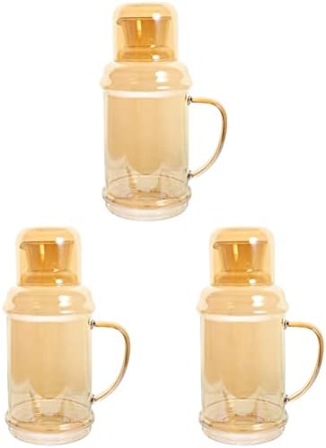 LuxShiny Set Tea Pitcher Glass Bule de vidro Conjunto de 3 PCs água de vidro com vidro de água de cabeceira e tumbler conjunto de