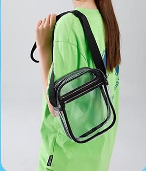 Bolsa Clear Bols for Women & Men-PVC Messenger Bolsa Transparent Crossbody Purse Bag para eventos esportivos de concertos e parque