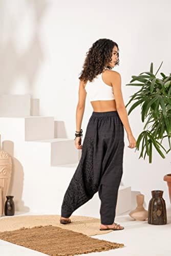 A empresa Veshti Premium Feminino algodão Loose Boho Yoga Harem Pants