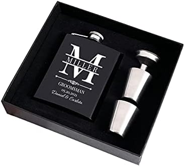 Flask personalizado para homens -4 Designs, 8 oz 304 Falmo de quadril personalizado de aço inoxidável para a festa de