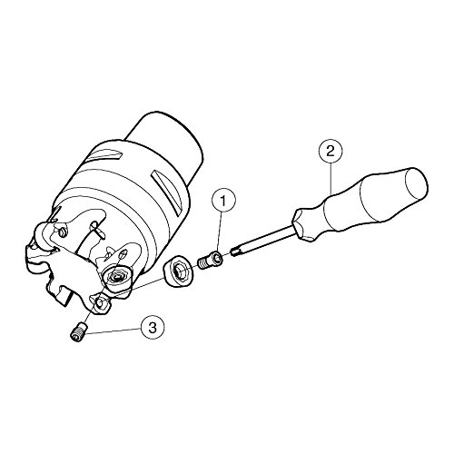 SANDVIK COROMANT 600-042C4-10H AÇO COROMILL 600 CORTA DE MLINGA FACE, Corte da mão direita com refrigerante, interface Ilock