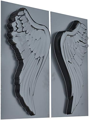 Molde de concreto anjo asas 3d estátua decoração asas de parede molde de plástico diy