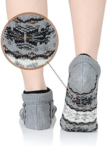 American Trends Slipper Meias com Grippers Fuzzy Socks for Women Non Slip Christmas Meias confortáveis ​​de inverno