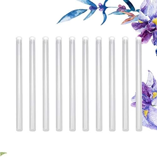 Supvox 10pcs plástico tubo de ensaio limpo Long Slender Sewing agulha Garrafas de armazenamento