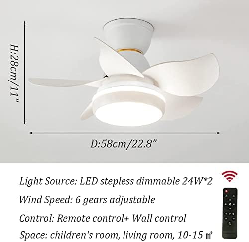 Candeleiros de Fehun, ventilador de teto com controle remoto leve ventilador de teto LED Light Winter verão reversível fã Luz de teto