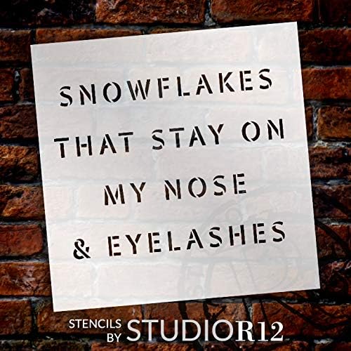 Flocos de neve no nariz e cílios estêncil por studior12 | Decoração de feriado de Natal de inverno Coisas favoritas