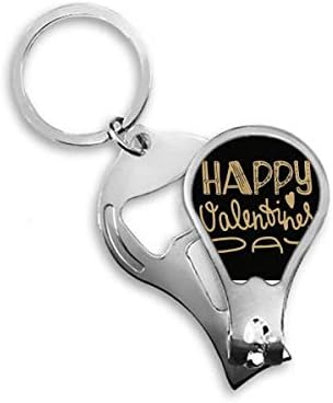Feliz Dia dos Namorados do Dia dos Namorados, estilo de citação de ouro, cortador de cortador de cortador de chaves de cortador