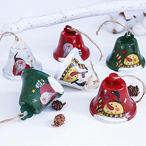 3pcs tema de natal sino decoração de penduramento de santa sino ornamento de pingente para casa/parede/cozinha/decoração