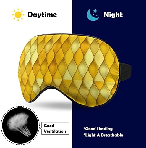 Gold Peix Scale Sleep Eye Máscara macia e engraçada sombra ocular capa de olhos Máscara de dormir para viajar