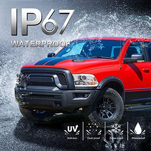 MAISPLUS DE PROJETOR MONTAGEM COMPATÍVEL COM 2009-2018 DODGE RAM 1500/2010-2018 RAM 2500 3500 Lâmpada frontal com LED DRL-CROMO