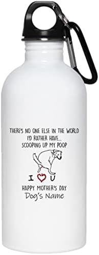 ASWB15043 Mãe personalizada de cão 20 onças. Garrafa de água em aço inoxidável, caneca engraçada de cachorro, fazemos contato visual enquanto eu cocô e esse é um tipo especial de intimidade feliz no dia das mães idéias gag presentes para mamãe para cachorro