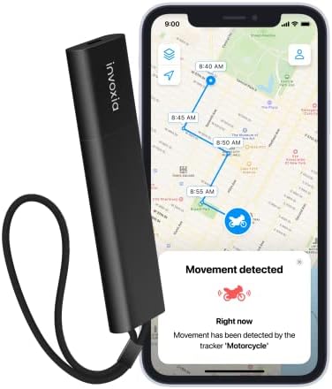 Invoxia Rastreador GPS em tempo real com assinatura de 2 anos sem taxas-para veículos, carros, motocicletas, bicicletas, crianças-bateria de 120 horas a 4 meses-alertas anti-roubo