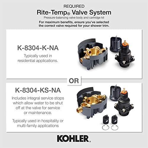 KOHLER K-TS10275-4G-CP FORTE SHOW/TUB GRIP, CROMO POLIDO