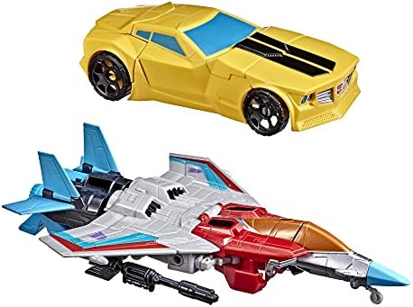 Transformers Toys Heroes e Villains Bumblebee e Starscream 2-Pack Action Figures-Para crianças de 6 anos ou mais, 7 polegadas