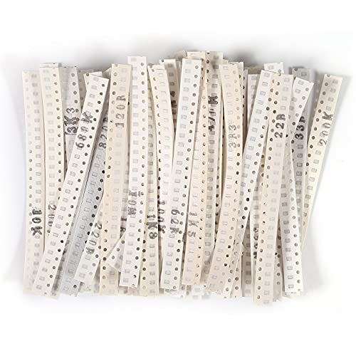 AEDIKO 1500PCS 0805 SMD CAPACITOR 0805 Kit de sortimento do resistor de chips 1% 1/8W 0,125W 60