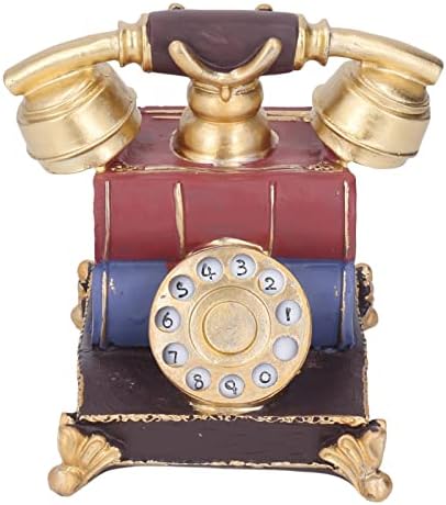 Modelo de telefone decorativo de Salutuya, requintado elegante modelo de telefonia vintage resina retro para o café para janela da loja