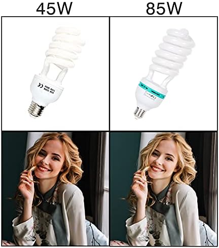 Lâmpada na lâmpada no soquete E27 85W 5500K CFL Bulbos fluorescentes compactos para fotografia fotografia de vídeo de vídeo