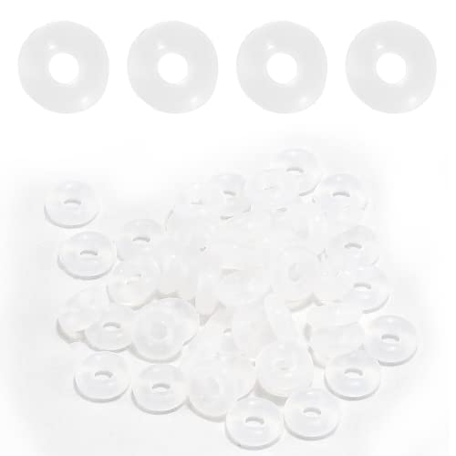 Cionyce 60pcs O-anéis de silicone pequenos anéis de vedação OD 4mm ID 1mm para filtros, máquinas, decoração