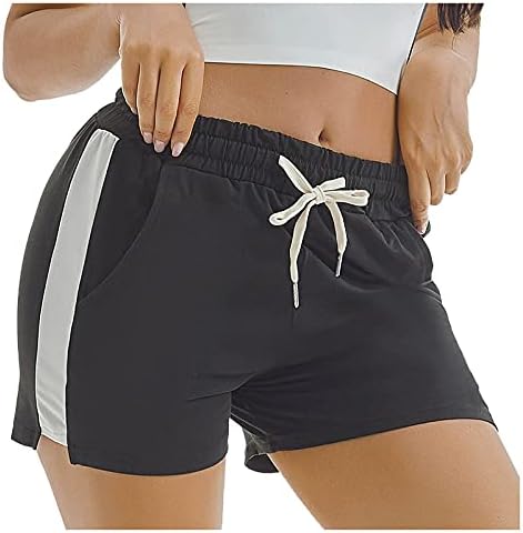 Shorts femininos para o verão casual de cintura alta espreguiçadeira