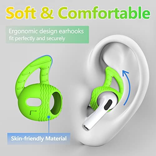 Ganchos de orelha para AirPods Pro 2, Anti-Slip Covers Acessórios compatíveis com Apple AirPod 2nd Generation Ear Hook