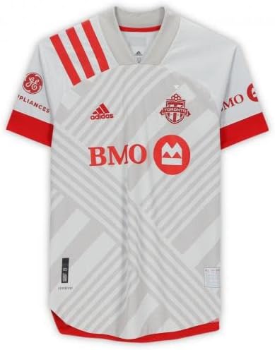 Nick DeLeon Toronto FC Used 18 Grey Jersey da temporada de 2020 MLS - Jerseys de Match autografada de futebol usada
