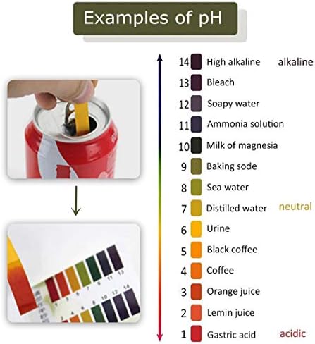 9 Pacote Ph.1-14 Papel de teste papel extenso papel de teste decisivo 720 tiras Teste de pH com estojo de armazenamento para