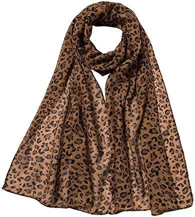 Moda lenço de cabeça leve lenço de lenço de estampa macia ladras lenços de chiffon lenços de leopardo de queda feminino