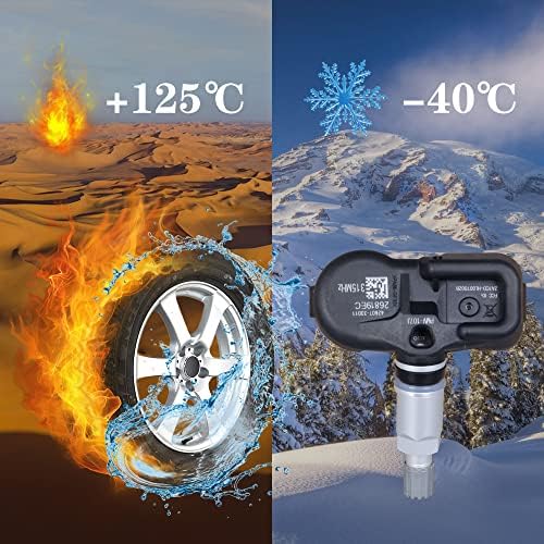 Sensor de pressão dos pneus Advanex, 315MHz TPMS Pressão Monitoramento de pressão Sistema Compatível com Toyota Scion Lexus substitui OE 42607-33021, PMV-107J, 42607-06011