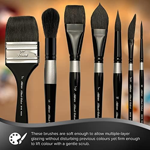 Silver Brush Limited 3025sm Jumbo Round Wash Brush para aquarela, tamanho médio, alça curta