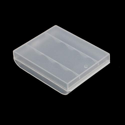 Novo LON0167 63mmx53mmx18mm Plástico de plástico rígido Organizador de caixa de armazenamento de bateria transparente (63mmx53mmx18mm