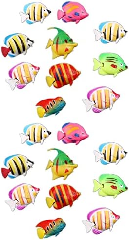 IPETBOOM Decoração do oceano Decoração do oceano Peixe artificial, 20 PCS peixes artificiais de aquário em movimento movimentando brinquedos aquários de peixe para peixes decoração de tanques de peixes robôs infantis robôs