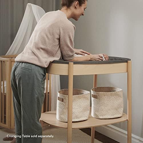 Stokke Sleepi trocando cesta de prateleira de mesa por pehr - armazenamento conveniente feito de lona de algodão durável