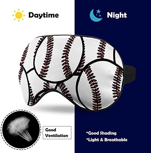 Padrão de softball máscara macia máscara de sombra eficaz Sleep Comfort Comfort com uma alça elástica ajustável