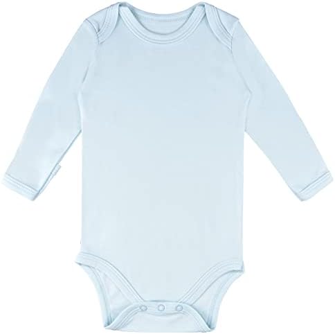 Bodysuit de bambu Guisby para bebê, maiús de manga comprida mais grossa para meninos de meninos de 0 a 24 meses