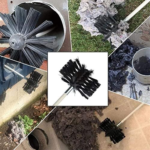 Ningmengfeng Chimney Brush Haste Conjunto, conjunto flexível de ventilação do secador, 18/06/12/15/18 Cabeça de escova