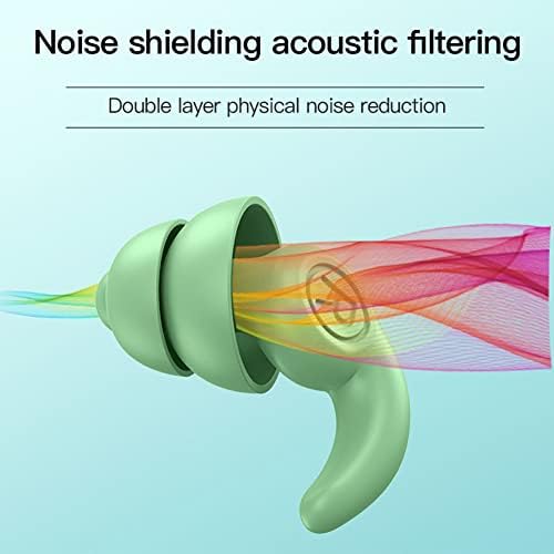 Proteção auditiva reutilizável de redução de ruído de silicone super macio em silicone flexível para sono, sensibilidade ao ruído e voos