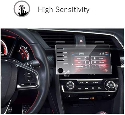 Protetor de tela de vidro temperado de Na MBSIX compatível com 2019-2021 Honda Civic Si, HD Clear, resistente a arranhões, anti-brilho, protegendo 2020 Honda Civic Si Sedan tela sensível ao toque