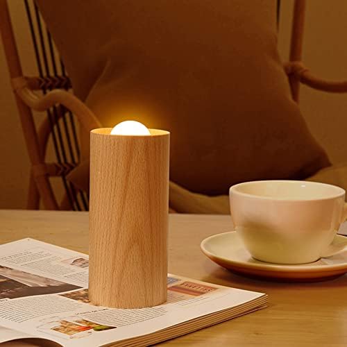 Lizhoumil Wooden vela luz USB recarregável a ar soprando lâmpada de vela LED Night Light para decoração de quarto de casa High Style