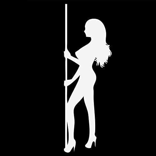 Sexy Stripper Pólo Girl Silhouette 6 Vinil adesivo Decalque de carro