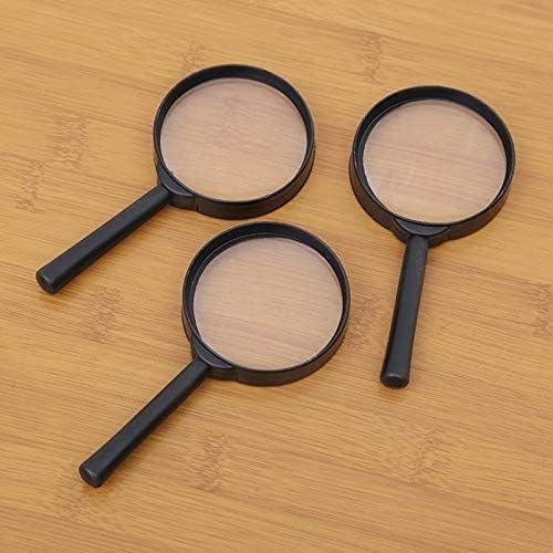 Krivs portátil Mini Magnificação de Glass de Pockets Handheld Magnifier 3x Lupa de luta de luta lente de vidro para leitura