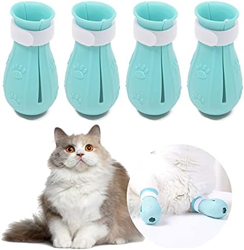 Focinho de gato e botas de gato suprimentos de gato tampas de garra de gato com capuz ajustável anti-mordida de ar-mordida de ar-mordida de silicone anti-arranhão protetor