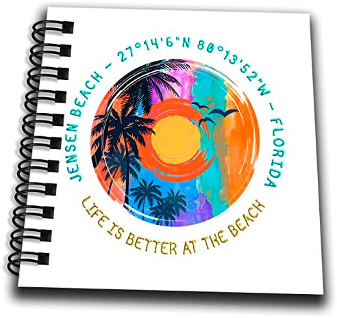 3drose Jensen Beach, Flórida. A vida é melhor nas viagens de praia. - desenho de livros