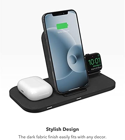 MOPHIE 3-em-1 Charging sem fio Stand para Apple iPhone, AirPods/AirPods Pro & Watch, carregamento super rápido de 15w,